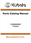 Kubota T2290KWNC Tractor Parts Catalog Pdf Manual