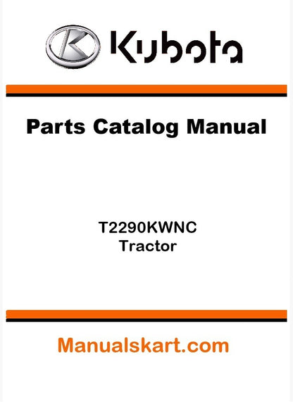 Kubota T2290KWNC Tractor Parts Catalog Pdf Manual