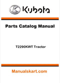 Kubota T2290KWT Tractor Parts Catalog Pdf Manual