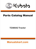 Kubota T2380A2 Tractor Parts Catalog Pdf Manual