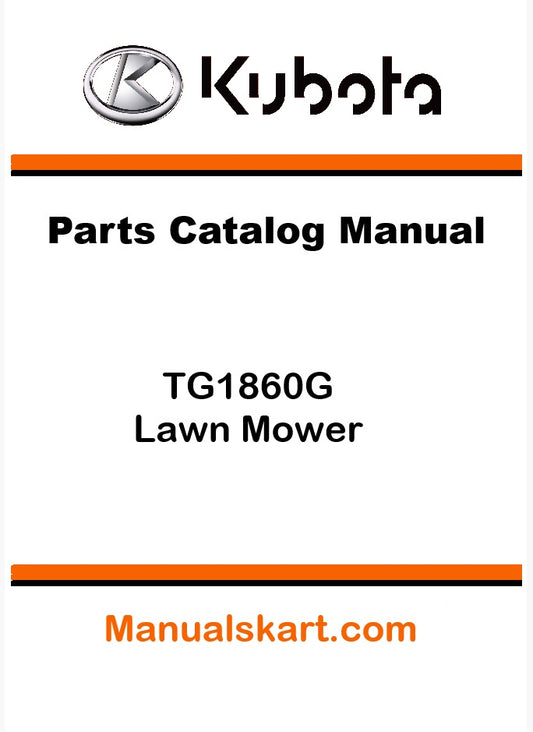 Kubota TG1860G Lawn Mower Pdf Parts Catalog Manual