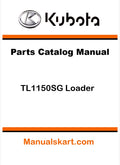 Kubota TL1150SG Loader Pdf Parts Catalog Manual