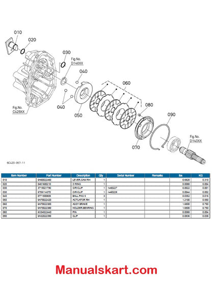 Kubota M6800SDT-CAB Tractor Parts Catalog Pdf Manual