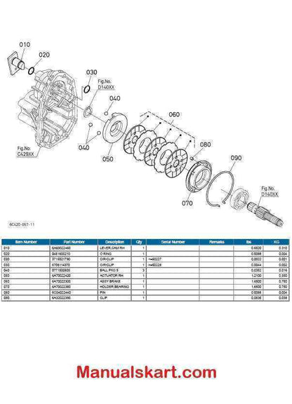 Kubota RTV1100CR9 Utility Vehicle Parts Catalog Pdf Manual