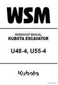 Kubota U48-4, U55-4 Excavator Pdf Repair Service Manual