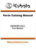Kubota Z422KWT Zero Turn Mower Parts Catalog Pdf Manual
