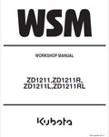 Kubota ZD1211, ZD1211R, ZD1211L, ZD1211RL Zero Turn Mower Pdf Repair Service Manual
