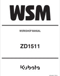 Kubota ZD1511 Zero Turn Mower Pdf Repair Service Manual