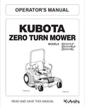 Kubota ZD1511LF, ZD1511RLF, ZD1511RL Zero Turn Mower Pdf Operator's Manual