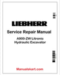 Liebherr A900-ZW Litronic Hydraulic Excavator PDF Repair Service Manual