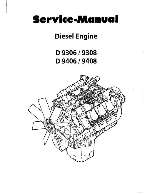 Liebherr D9306, D9308, D9406 and D9408 Diesel Engines Pdf Repair Service Manual (TM2224)