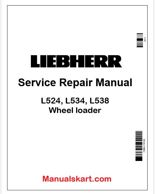 Liebherr L524, L534, L538 Wheel loader PDF Repair Service Manual