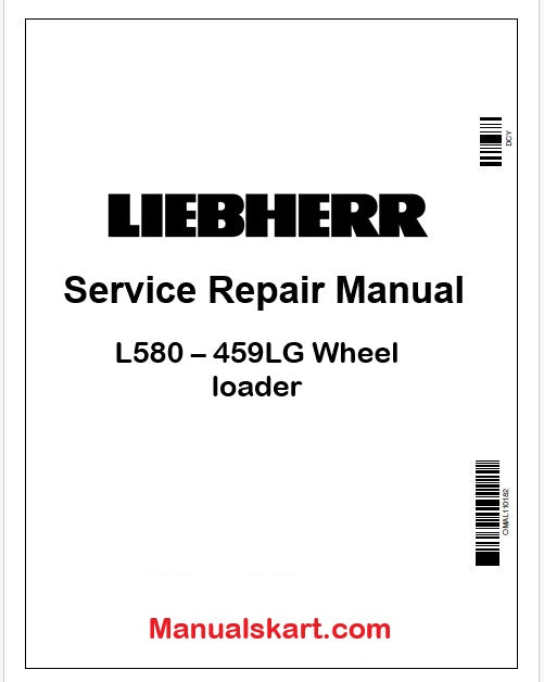 Liebherr L580 – 459LG Wheel loader PDF Repair Service Manual
