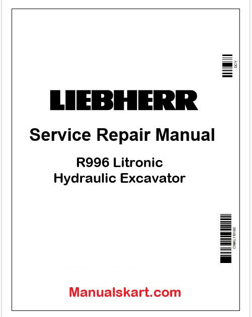Liebherr R996 Litronic Hydraulic Excavator PDF Repair Service Manual