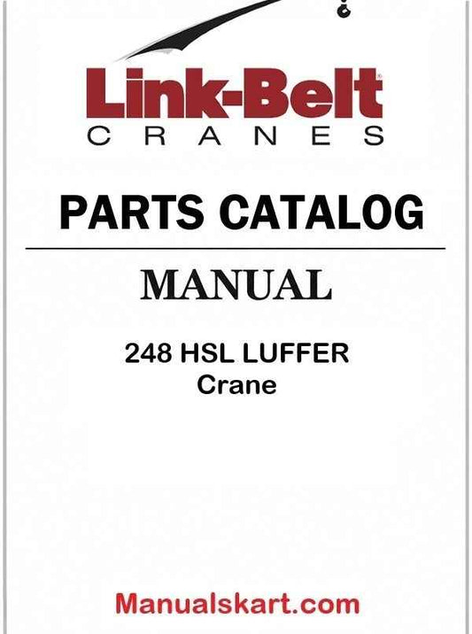 Link Belt 248 HSL LUFFER Crane Pdf Parts Catalog Manual