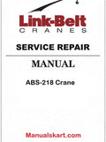 Link Belt ABS-218 Crane Pdf Repair Service Manual