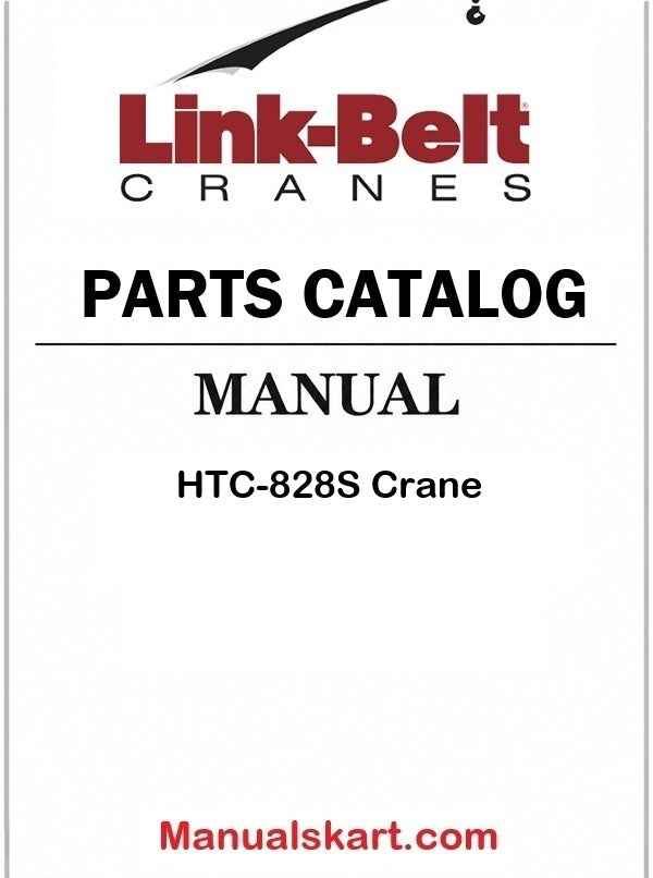 Link Belt HTC-828S Crane Pdf Parts Catalog Manual