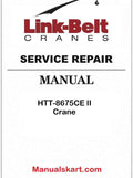 Link Belt HTT-8675CE II Crane Pdf Repair Service Manual