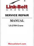 Link Belt LS-278H Crane Pdf Repair Service Manual