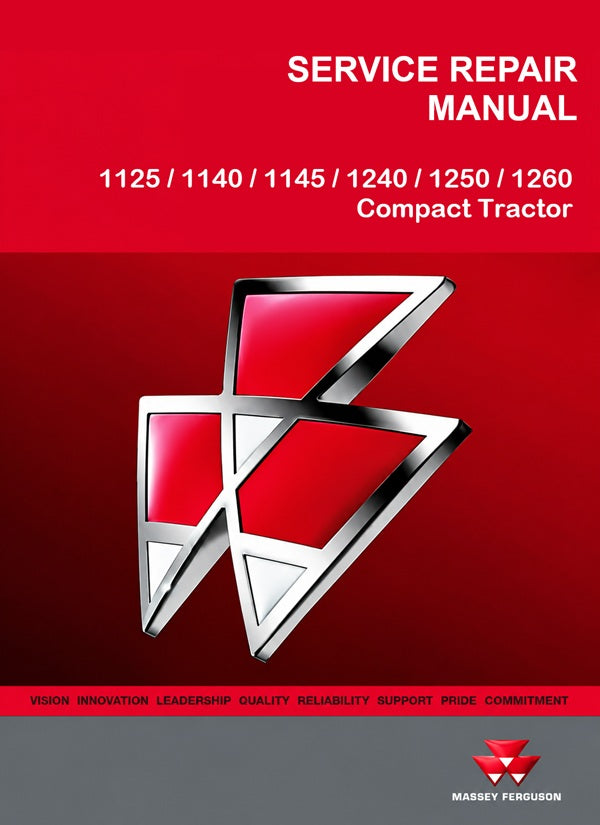 Massey Ferguson 1125, 1140, 1145, 1240, 1250, 1260 Compact Tractor Pdf Repair Service Manual