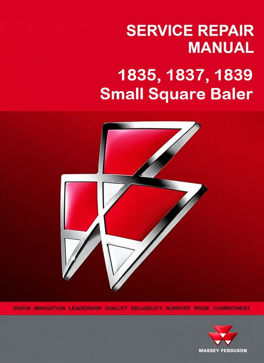 Massey Ferguson 1835, 1837, 1839 Small Square Baler Pdf Repair Service Manual
