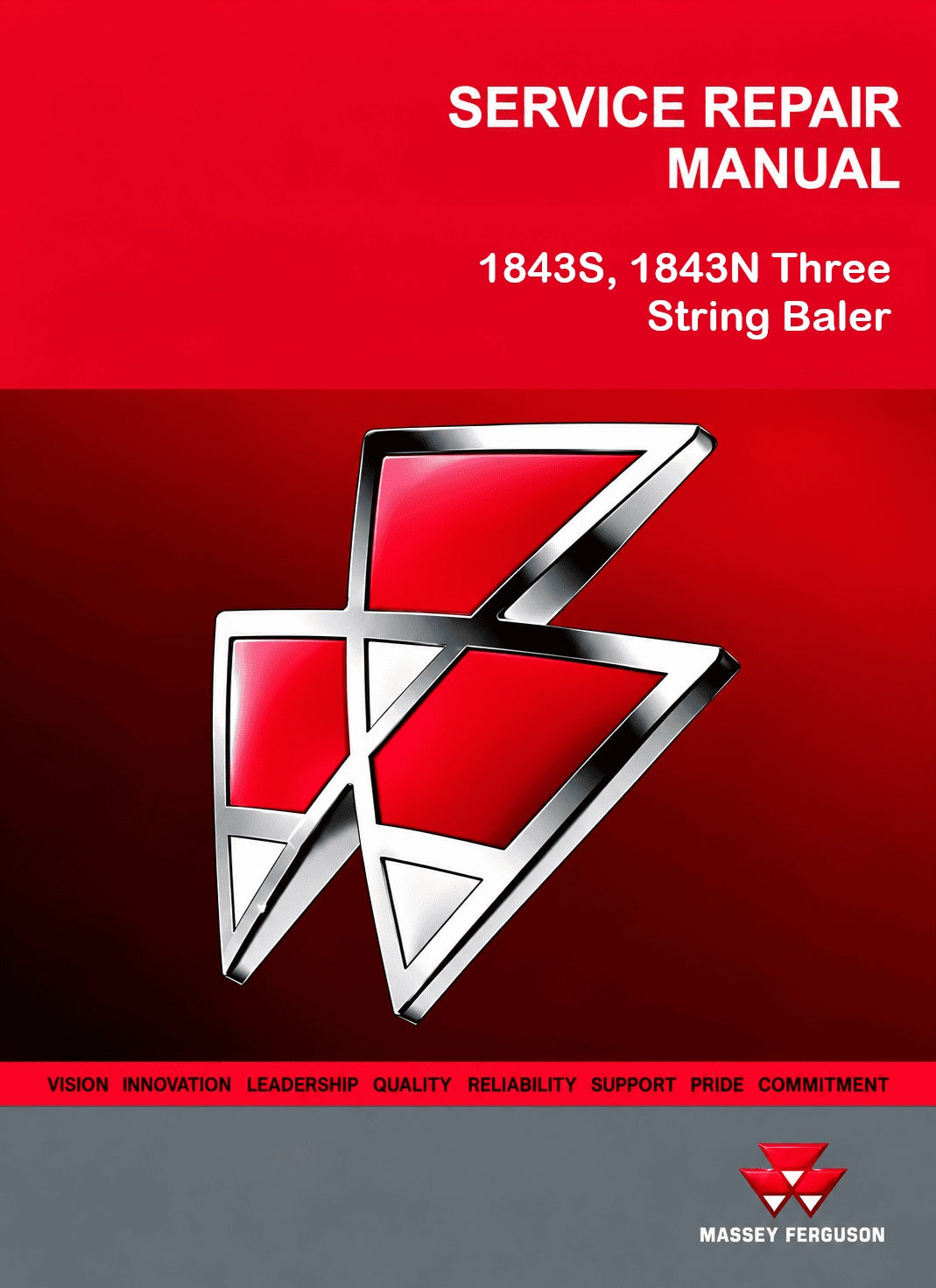 Massey Ferguson 1843S, 1843N Three String Baler Pdf Repair Service Manual