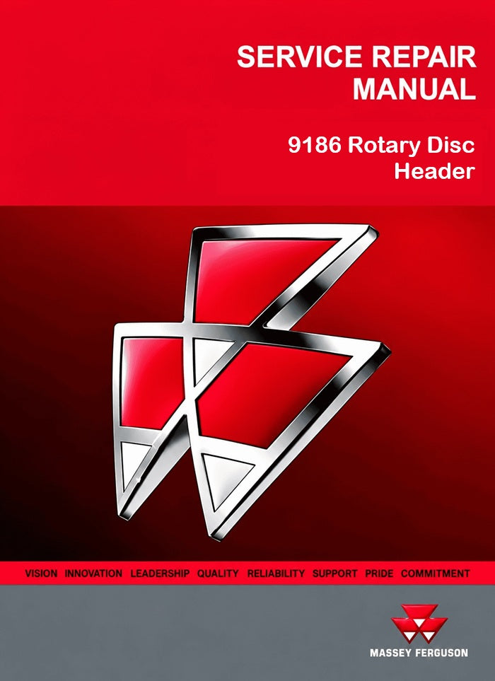 Massey Ferguson 9186 Rotary Disc Header Pdf Repair Service Manual