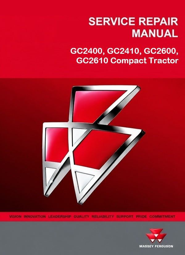 Massey Ferguson GC2400, GC2410, GC2600, GC2610 Compact Tractor Pdf Repair Service Manual