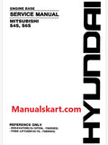 Mitsubishi S4S, S6S Series Engine Pdf Repair Service Manual