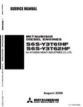 Mitsubishi S6S-Y3T61HF, S6S-Y3T62HF Diesel Engine Pdf Repair Service Manual