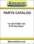 New Holland 14-192 FORD 150 PTO Hay Baler Pdf Parts Catalog Manual