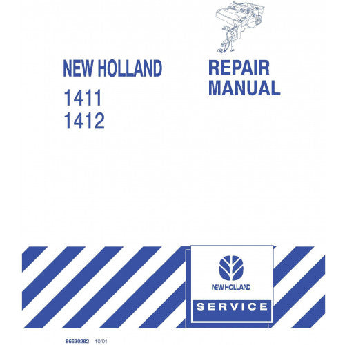 New Holland 1411, 1412 Disc Mower Conditioner Pdf Repair Service Manual (p. Nb. 86630282)