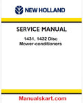New Holland 1431, 1432 Disc Mower-conditioners Pdf Repair Service Manual (p. Nb. 86592631)
