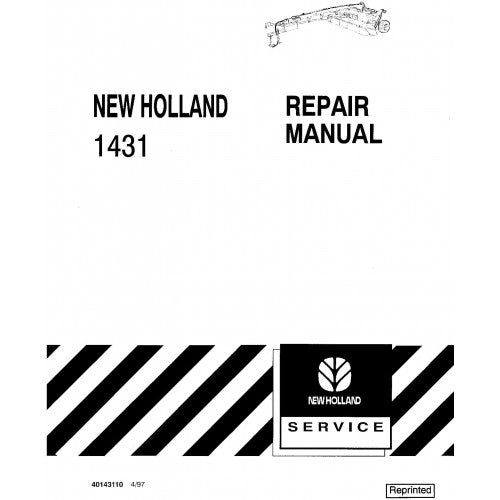 New Holland 1431 Disc Mower Conditioner Pdf Repair Service Manual (p. Nb. 40143110)