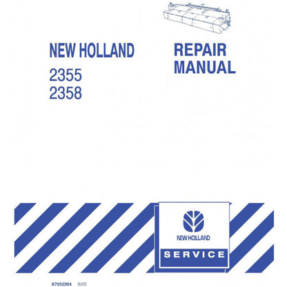 New Holland 2355, 2358 Disc Auger Header Pdf Repair Service Manual (p. Nb. 87032364)