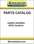 New Holland 3400R LAVERDA RICE Combine Pdf Parts Catalog Manual