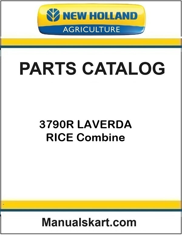New Holland 3790R LAVERDA RICE Combine Pdf Parts Catalog Manual