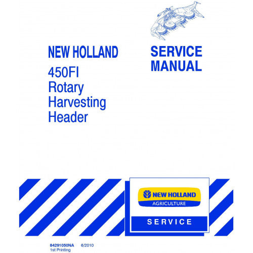 New Holland 450FI Rotary Harvesting Header Pdf Repair Service Manual Na (p. Nb. 84291050)