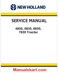 New Holland 4835, 5635, 6635, 7635 Tractor Pdf Repair Manual (p. Nb. 86566075)