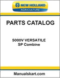New Holland 5000V VERSATILE SP Combine Pdf Parts Catalog Manual