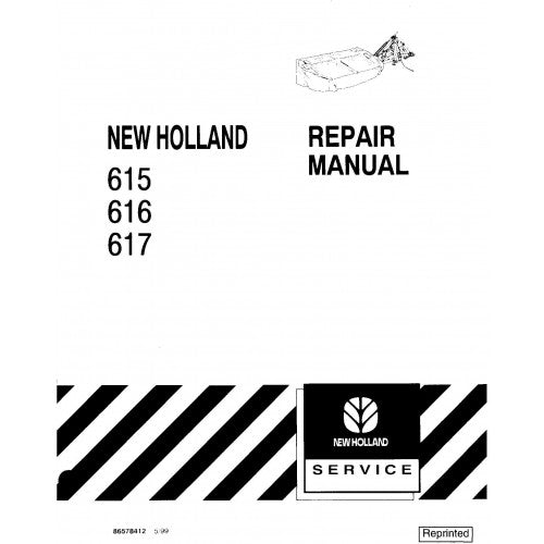 New Holland 615, 616, 617 Disc Mower Pdf Repair Service Manual (p. Nb. 86578412)