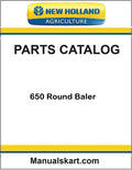 New Holland 650 Round Baler Pdf Parts Catalog Manual