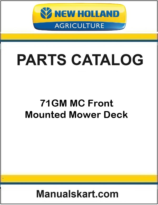 New Holland 71GM MC Front Mounted Mower Deck Pdf Parts Catalog Manual
