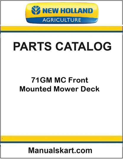 New Holland 71GM MC Front Mounted Mower Deck Pdf Parts Catalog Manual