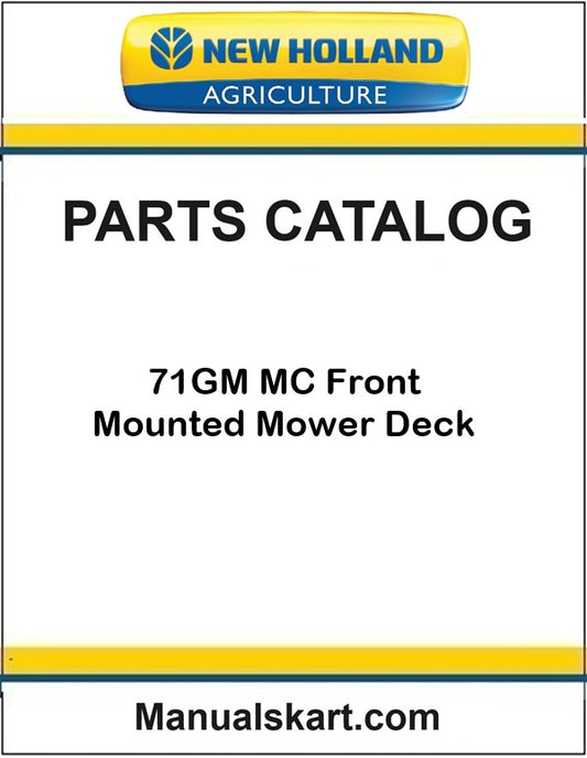 New Holland 71GM MC Front Mounted Mower Deck Pdf Parts Catalog Manual