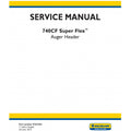 New Holland 740CF Super Flex Auger Header Pdf Repair Service Manual (p. Nb. 47627581)