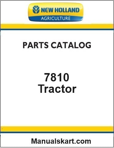 New Holland 7810 AG Tractor Pdf Parts Catalog Manual