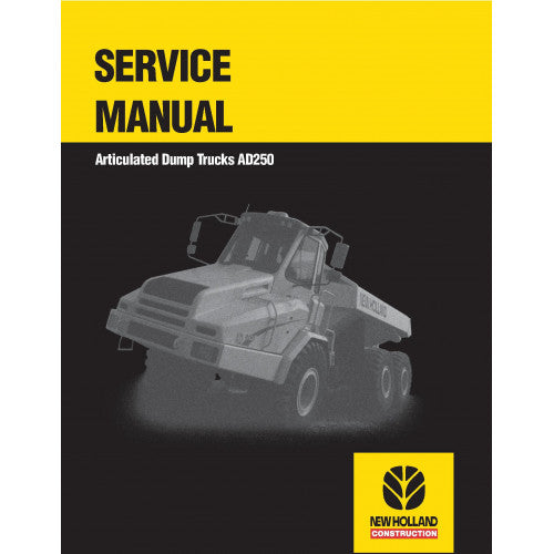 New Holland AD250 Articulated Dump Truck Pdf Repair Service Manual (p. Nb. 6045614101)