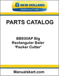 New Holland BB930AP Big Rectangular Baler 'Packer Cutter' Pdf Parts Catalog Manual