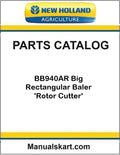New Holland BB940AR Big Rectangular Baler 'Rotor Cutter' Pdf Parts Catalog Manual